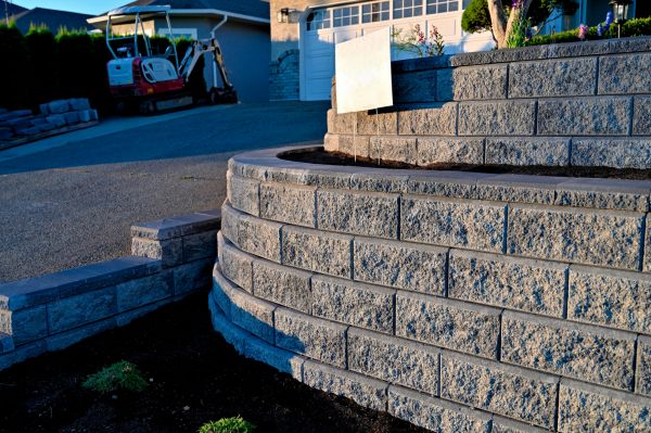 Stone Retaining Wall Repair in Medina